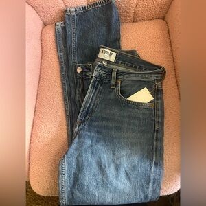 Agolde Women's Ankle Crop Jeans - Medium Blue Denim